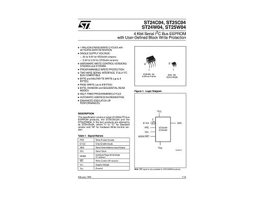 Интегр.схема  24C04  DIP-8