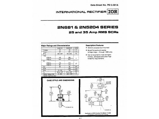 Тиристор 2N682 TO-48