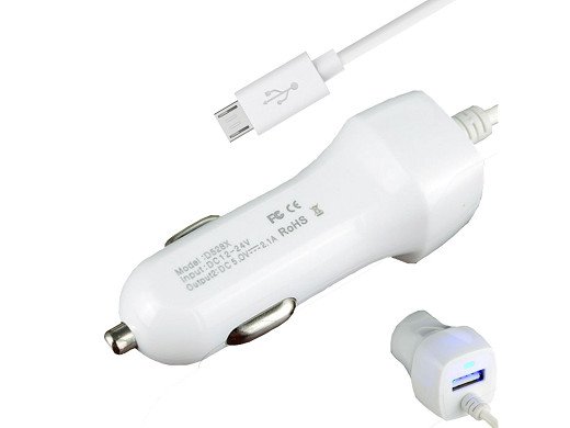Адаптер Зарядно у-ство DUAL USB + MICRO USB 12V/ 2.1A D528X