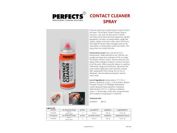 СПРЕЙ ЗА ПОЧИСТВАНЕ НА КОНТАКТИ 400ml