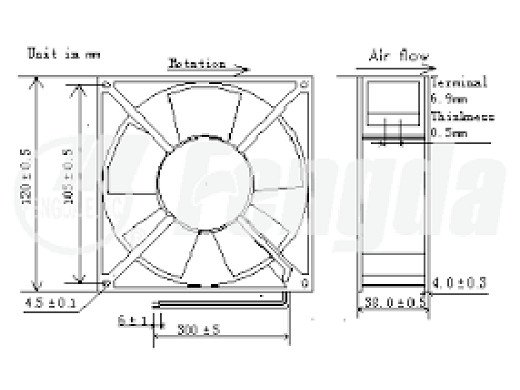 Вентилатор 120x120x38 220V metal
