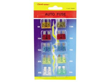 FUSE AUTO F-307 KIT 10pcs 5A 7.5A 10A 15A 20A 30A
