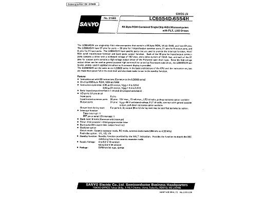 Интегр.схема  LC6554H-4694
