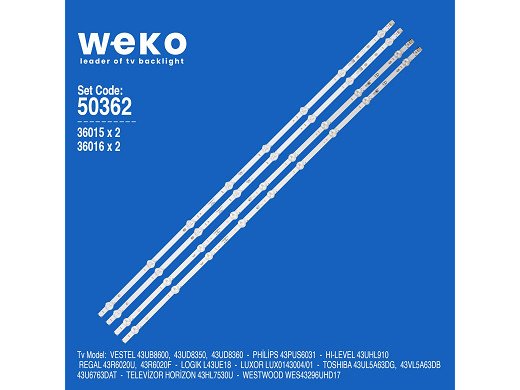 LED подсветки комплект 17DLB43VER3 set50236