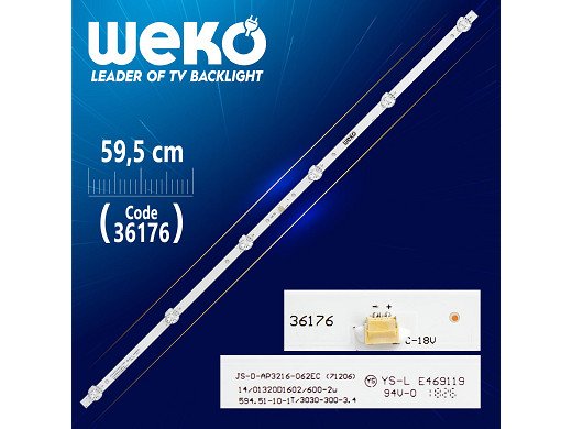 Диодни ленти комплект 2 бр/pcs JS-D-AP3216-062EC(70629) 6LED 6V  с лепенка за прикрепване