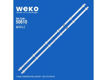 Диодни ленти комплект 2 бр/pcs JS-D-AP3216-062EC(70629) 6LED 6V  с лепенка за прикрепване