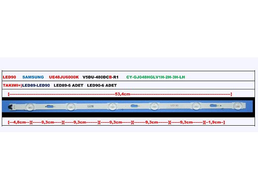 Диодна лента 1 бр/pc V5DU-480DCB-R1 LED90