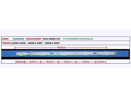 Диодна лента 1 бр/pc V5DU-480DCA-R1 LED89