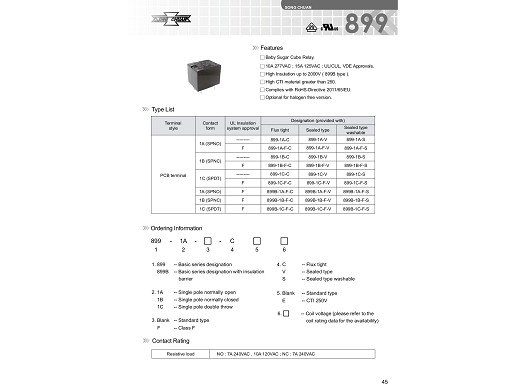 Реле 12V 30A 10P EX2-2U1(S)