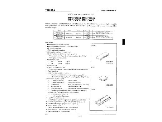 Интегрална схема  TMP47C434-3555