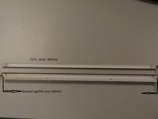 Лампа Backlight lamp ccfl dual 385mm with bracket size 390mm