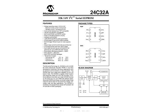 Интегрална схема  24C32 WBN6P DIP-8