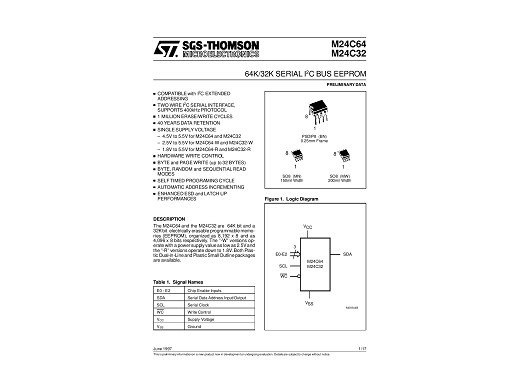 Интегрална схема M24C64-WMN6TP