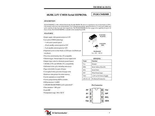 Интегрална схема 24LC08B