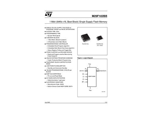 Интегрална схема  29F102B-70K1