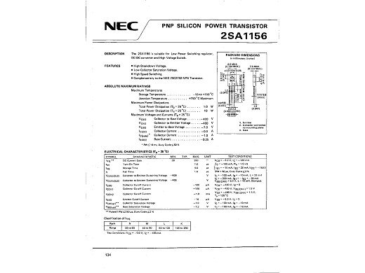 Транзистор 2SA1156M TO-126