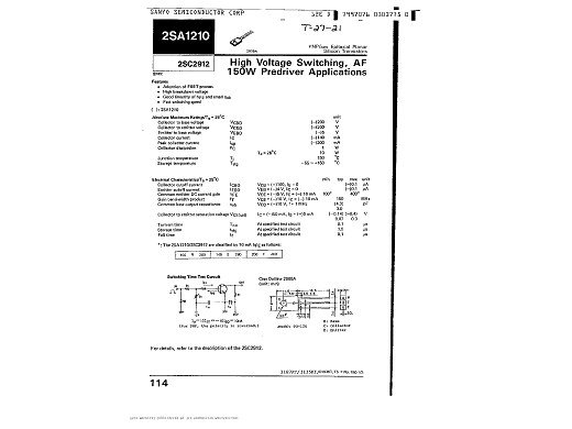 Транзистор 2SA1210 TO-126