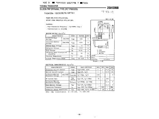 Транзистор 2SA1306A TO-220F