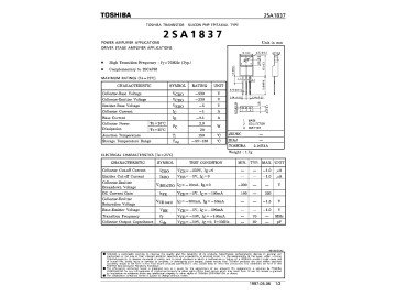 Транзистор 2SA1837 TO-220F