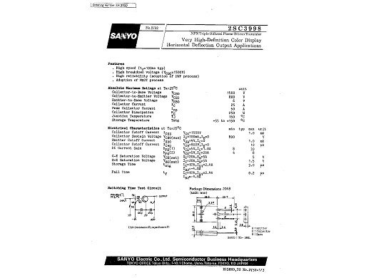 Транзистор 2SC3998 TO-264