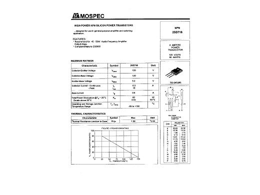 Транзистор 2SD718 TO-3P