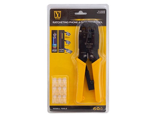 Клещи универ. CRIMPING TOOL YK-2008R RJ45 RJ12  RJ11