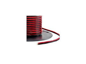 CABLE 2x1.0mm 1m BLACK/RED