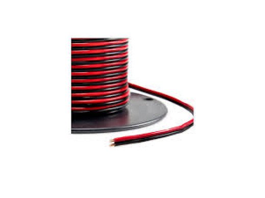 Кабел за високоговорители 2x1.0mm 1m червено и черно