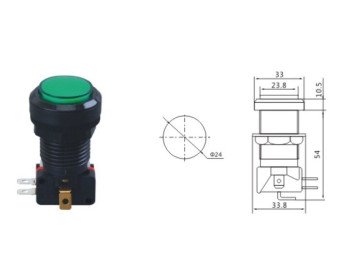 BUTTON Atari 24mm 12V LED Head 32mm