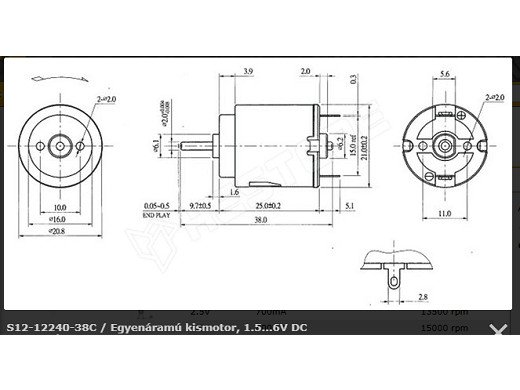 Мотор 3V S12-12240-38C