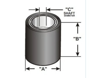Pinch roller 17x18x4mm HR-D110