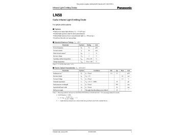 LN58L Infrared (IR) Emitter 950nm 1.5V 50mA 1.8mW/sr @ 50mA 70° Radial;