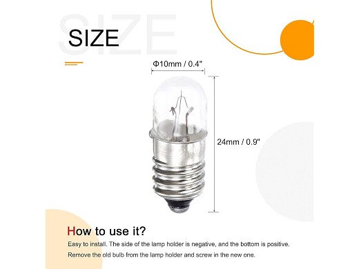 Лампа мини 6.3V 300mA E10