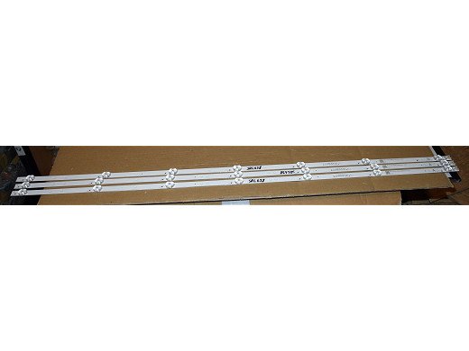 Диодни ленти комплект 3 бр/pcs  17DLB43VER11-A-B голям жак + лепенки за прикрепване