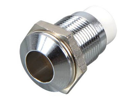 Държател за LED; 8mm; хром; метал; изпъкнала