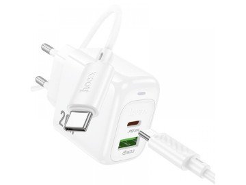 ADAPTER 1xUSB 1xTYPE-C PD-20W+QC3.0A CABLE c-type