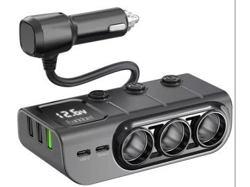 Разклонител/Сплитер за запалка ES-CS4 2usb cable 120W