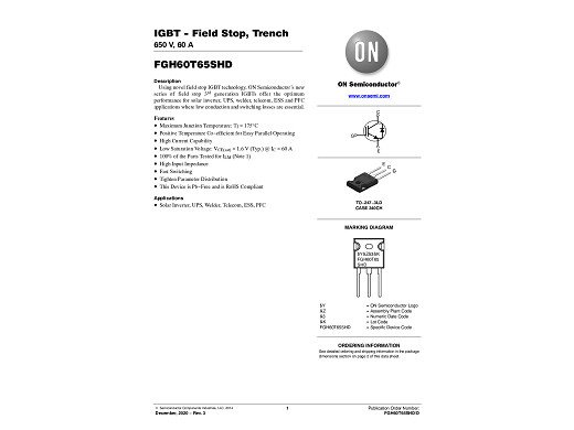 Транзистор FGH60T65SHD
