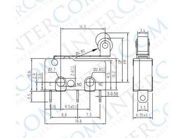 Microswitch SNAP KW4-Z5F + roller