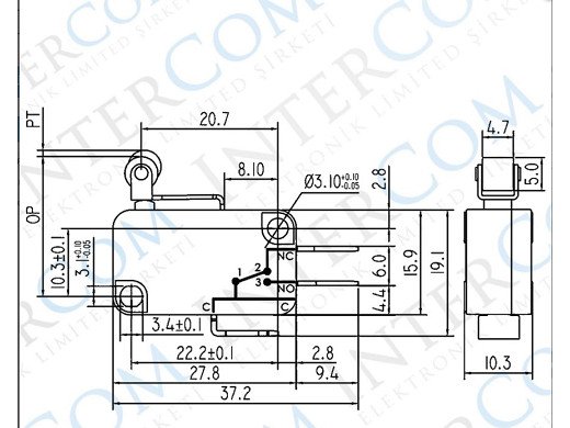 Ключ за микровълнова KW1-103 с къса ролка