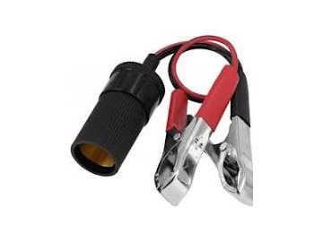 Car Lighter Plug Female+ crocodile red/black