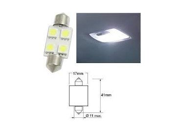 LAMP 12V C5W SV8.5 4X5050 41MM