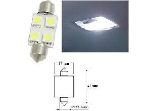 LAMP 12V C5W SV8.5 4X5050 41MM