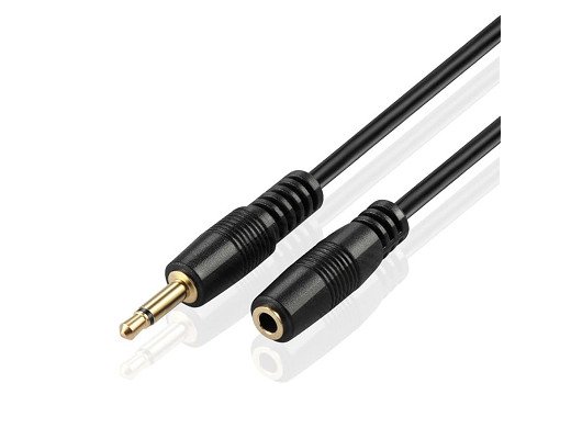 Кабел с накр.  3.5mm. MALE mono jack-3.5mm. FEMALE mono socket 1.2m