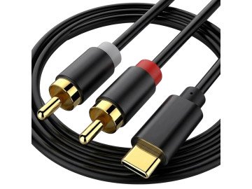 CABLE USB TYPE-C TO 2 X RCA MALE 29963 2m