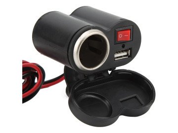 Букса USB КАБЕЛ ЗА ЗАРЕЖДАНЕ НА ЗАПАЛКА ЗА МОТОЦИКЛЕТ- Charger Motorcycle USB Charger Socket DC12-45V