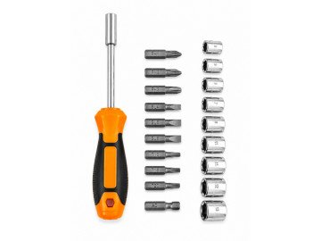 Комплект отвертка WENEED WD-6006 – 20 части с битове и вложки CR-V