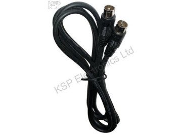 RF Coax cable Black EC Plug/IEC Socket 5m