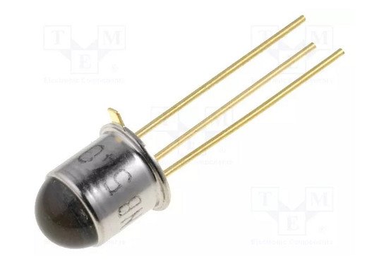 BPW77NB Phototransistor; TO-18; THT; 850nm; 70V; 20°; Lens: transparent