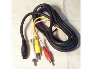 CABLE-518 miniDIN 8p SVHS socket to 3RCA